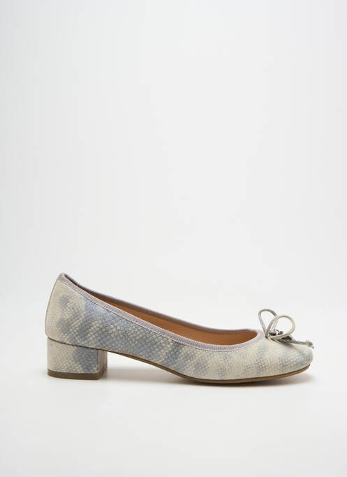 Pantofi cu toc țesătură satinată toc de 4 la 6 cm gri JB MARTIN femme