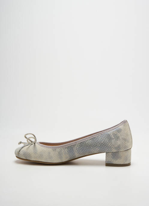 Pantofi cu toc țesătură satinată toc de 4 la 6 cm gri JB MARTIN femme