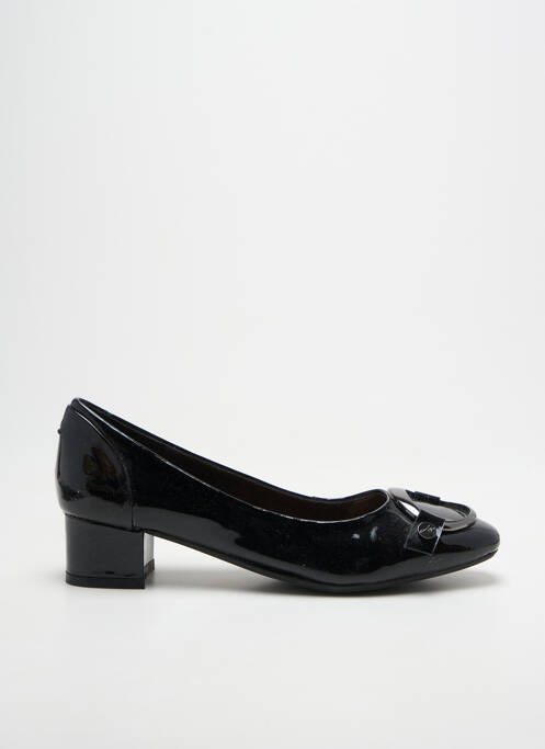 Pantofi cu toc material neted toc de 4 la 6 cm negru JB MARTIN femme