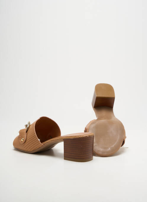 Mulete/saboți vârf deschis toc de 4 la 6 cm maro DONNA LUCCA femme