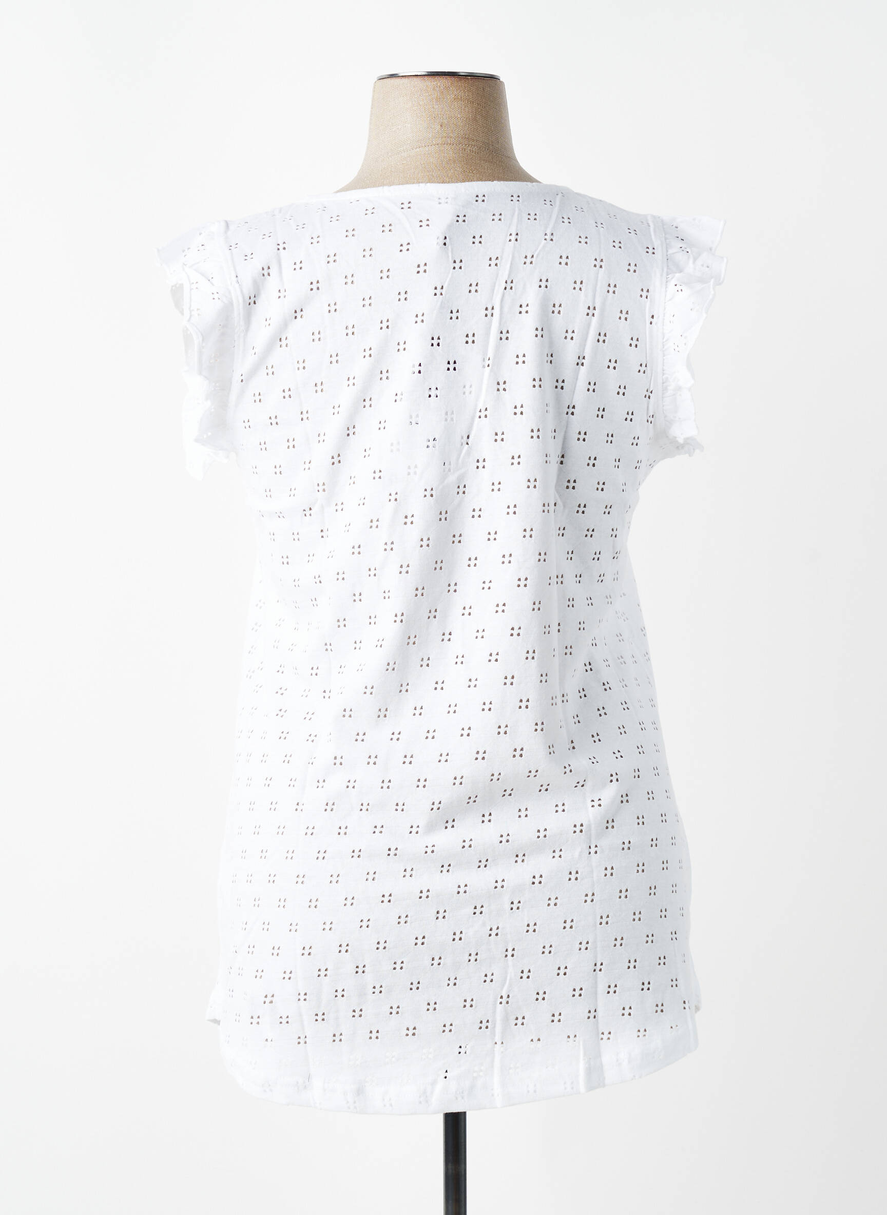 Tricou croială dreaptă mâneci scurte alb SHEEGO femeie