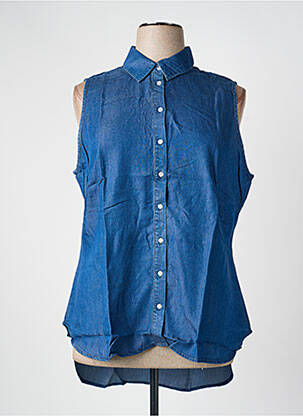 Cămașă croială dreaptă fără mâneci albastru SHEEGO femeie