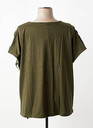 Tricou croială dreaptă mâneci scurte verde SHEEGO femeie