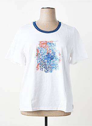 Tricou imprimeu fantezie mâneci scurte alb SHEEGO femeie