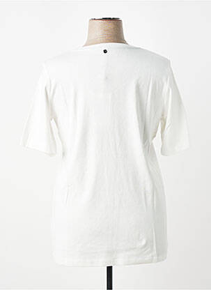 Tricou croială dreaptă mâneci scurte alb SHEEGO femeie