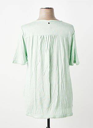 Top țesătură jersey mâneci scurte verde SHEEGO femeie