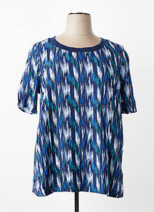 Tricou imprimeu fantezie mâneci scurte albastru SHEEGO femeie
