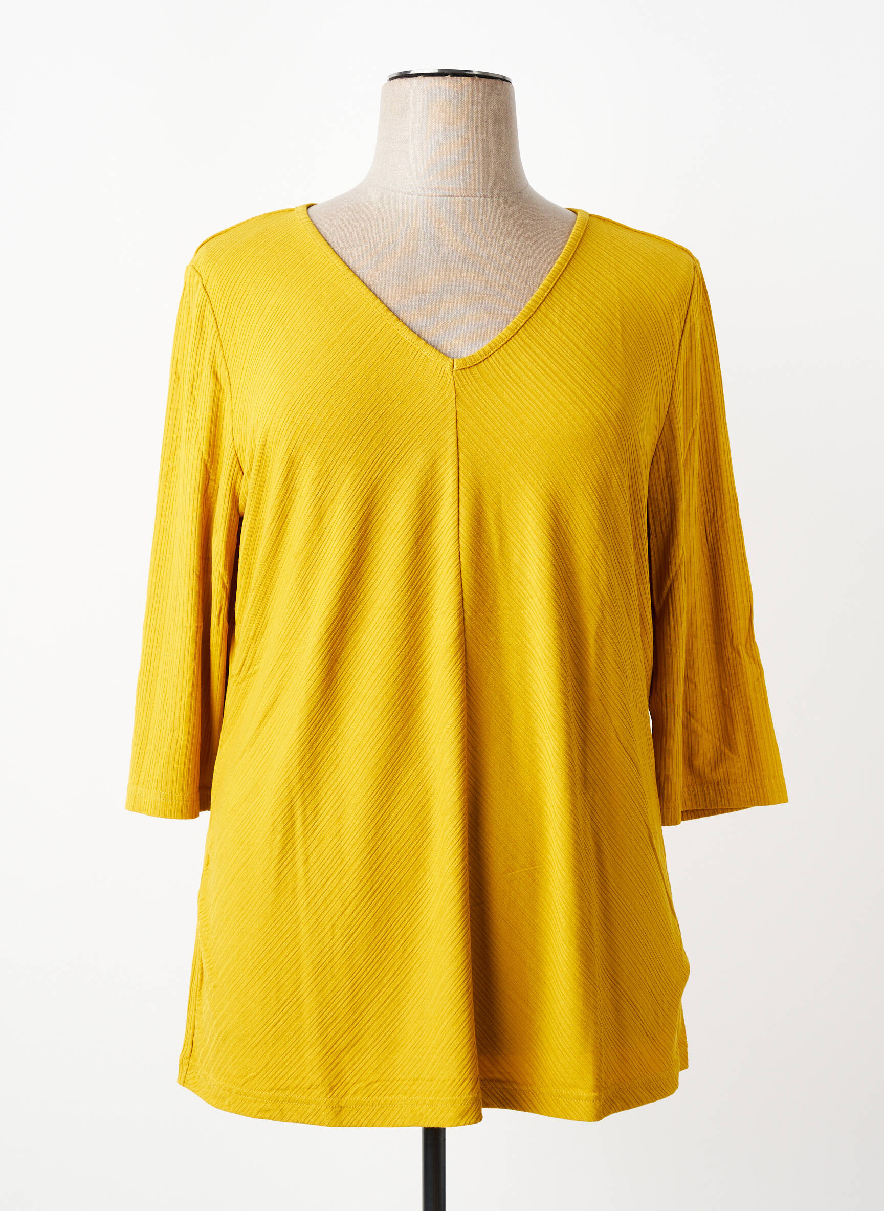 Tricou mâneci 3/4 mâneci 3/4 galben SHEEGO femeie