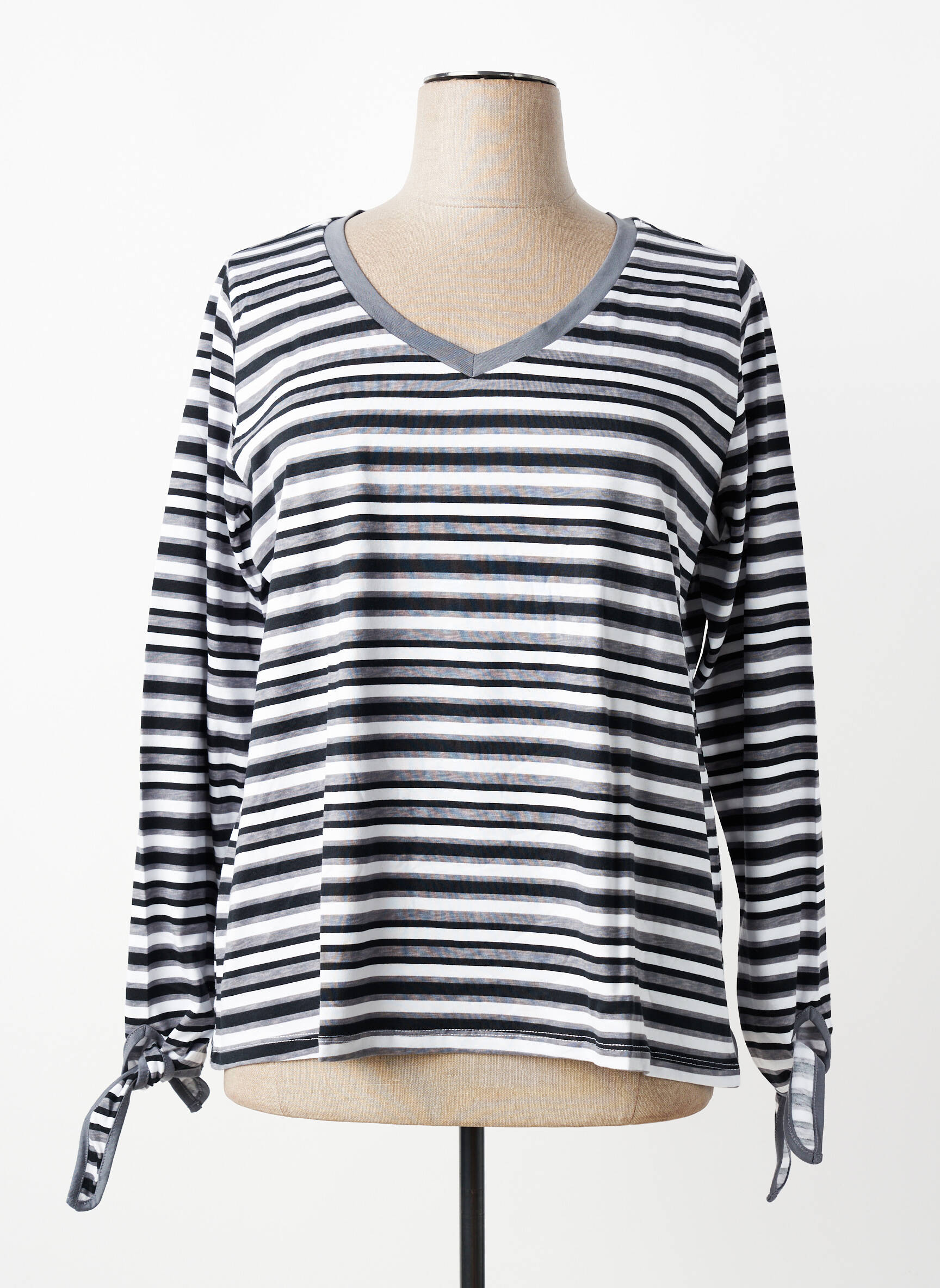 Tricou mâneci lungi mâneci lungi gri SHEEGO femeie
