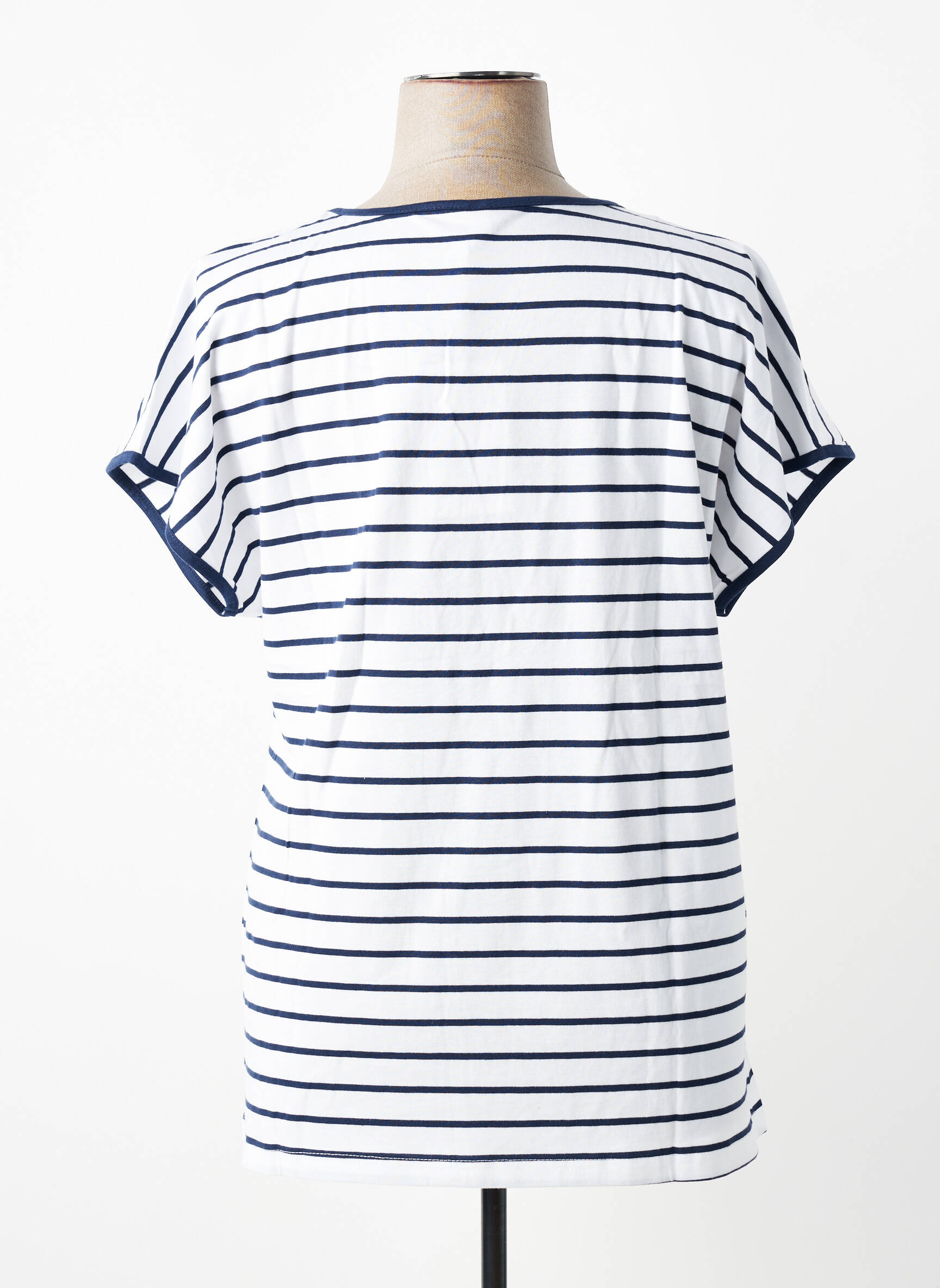 Tricou croială dreaptă mâneci scurte alb SHEEGO femeie