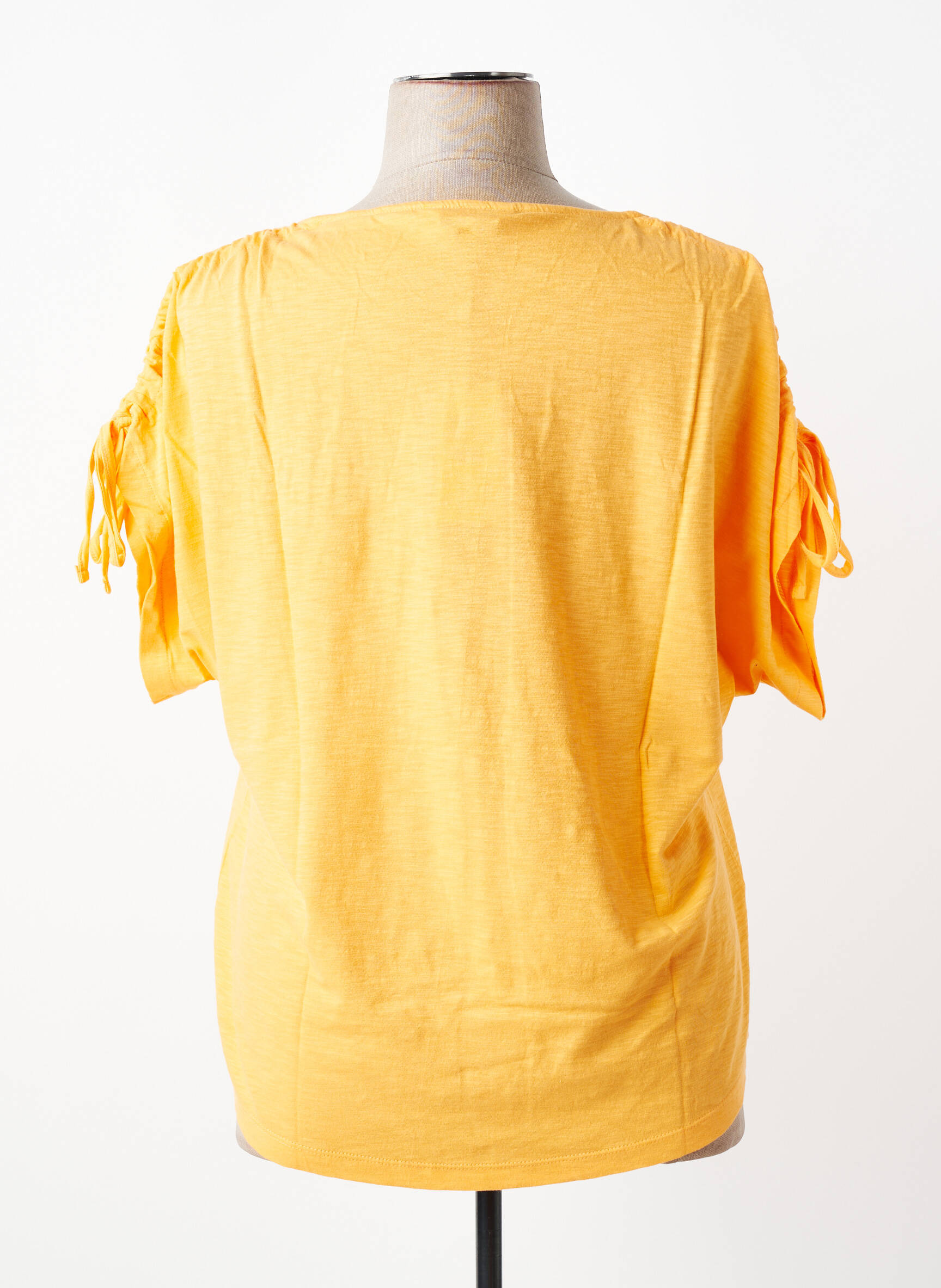 Tricou croială dreaptă mâneci scurte portocalie TRIANGLE femeie