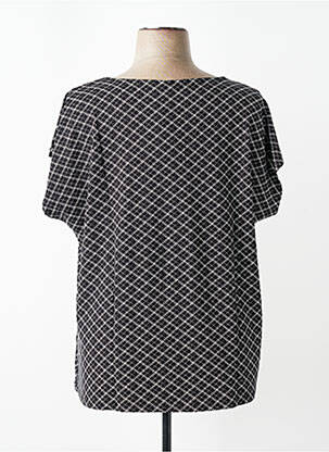 Top țesătură jersey mâneci scurte negru SHEEGO femeie