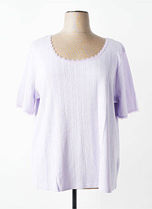 Tricou elasticitate mâneci scurte violet SHEEGO femeie