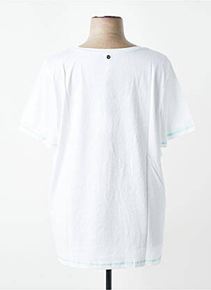 Tricou serigrafie flockată mâneci scurte alb SHEEGO femeie