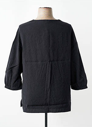 Bluză țesătură poplin mâneci lungi negru TRIANGLE femeie