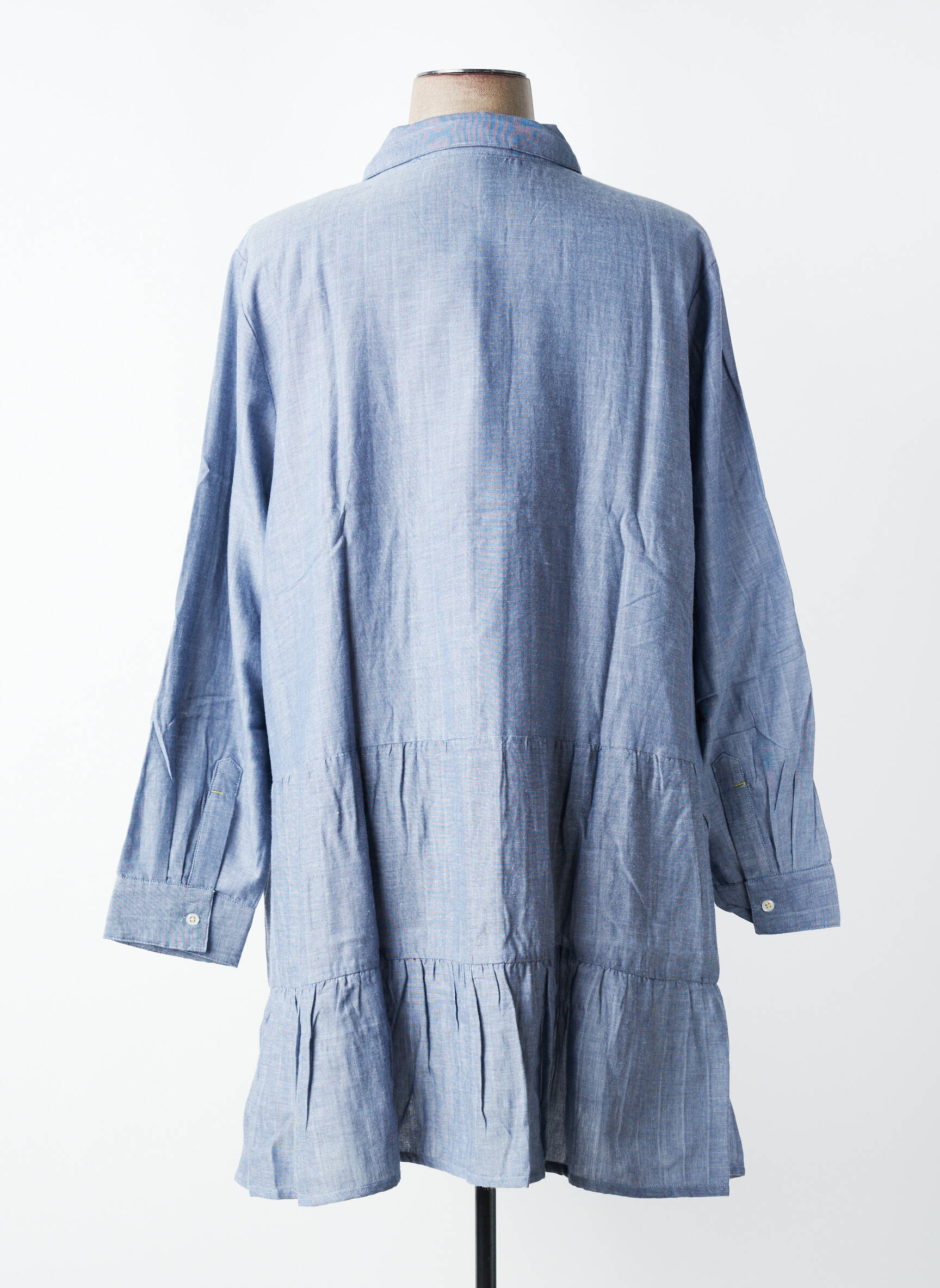 Rochie midi mâneci lungi mâneci lungi albastru SHEEGO femeie
