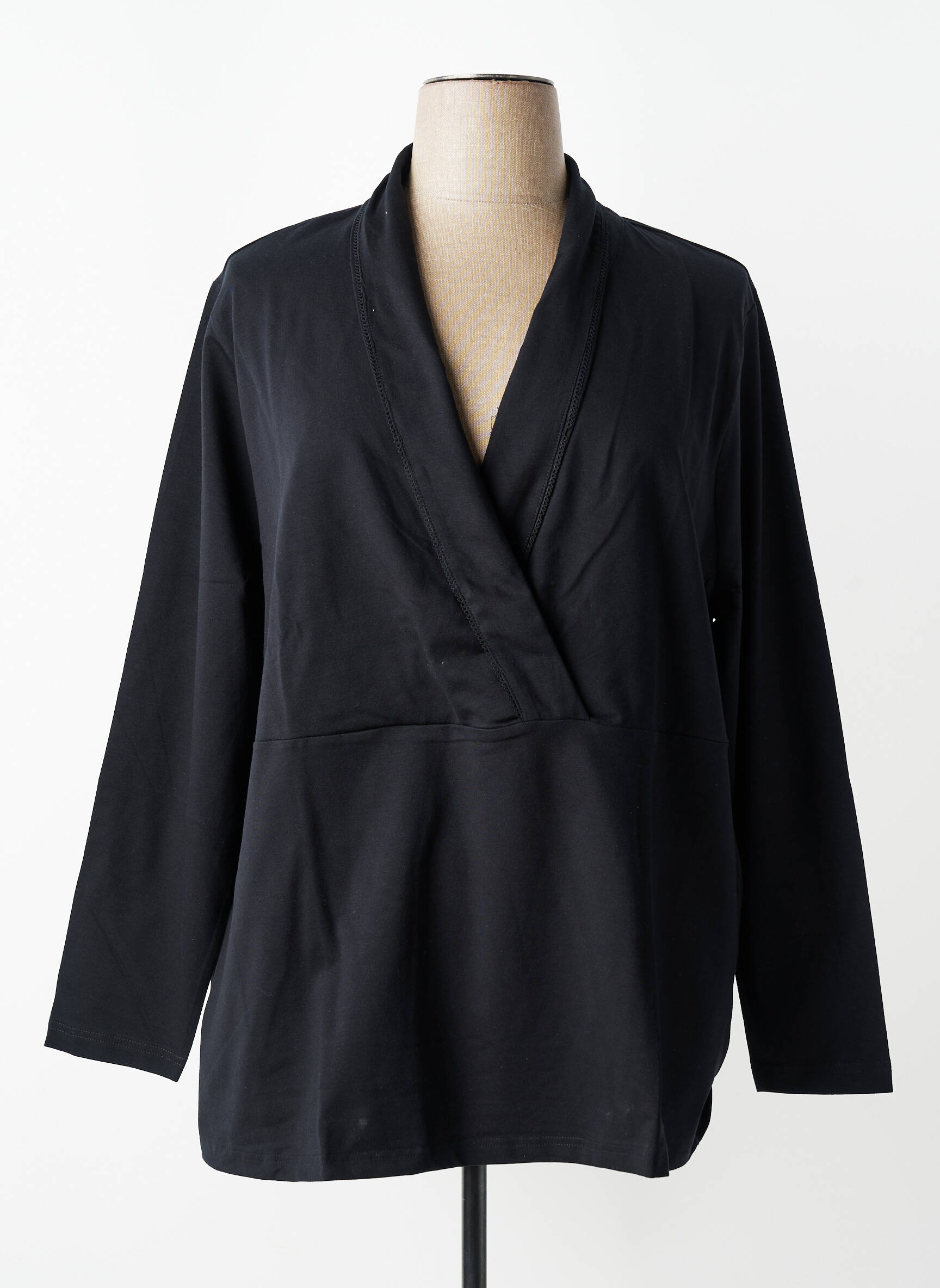 Top mâneci lungi mâneci lungi negru SHEEGO femeie