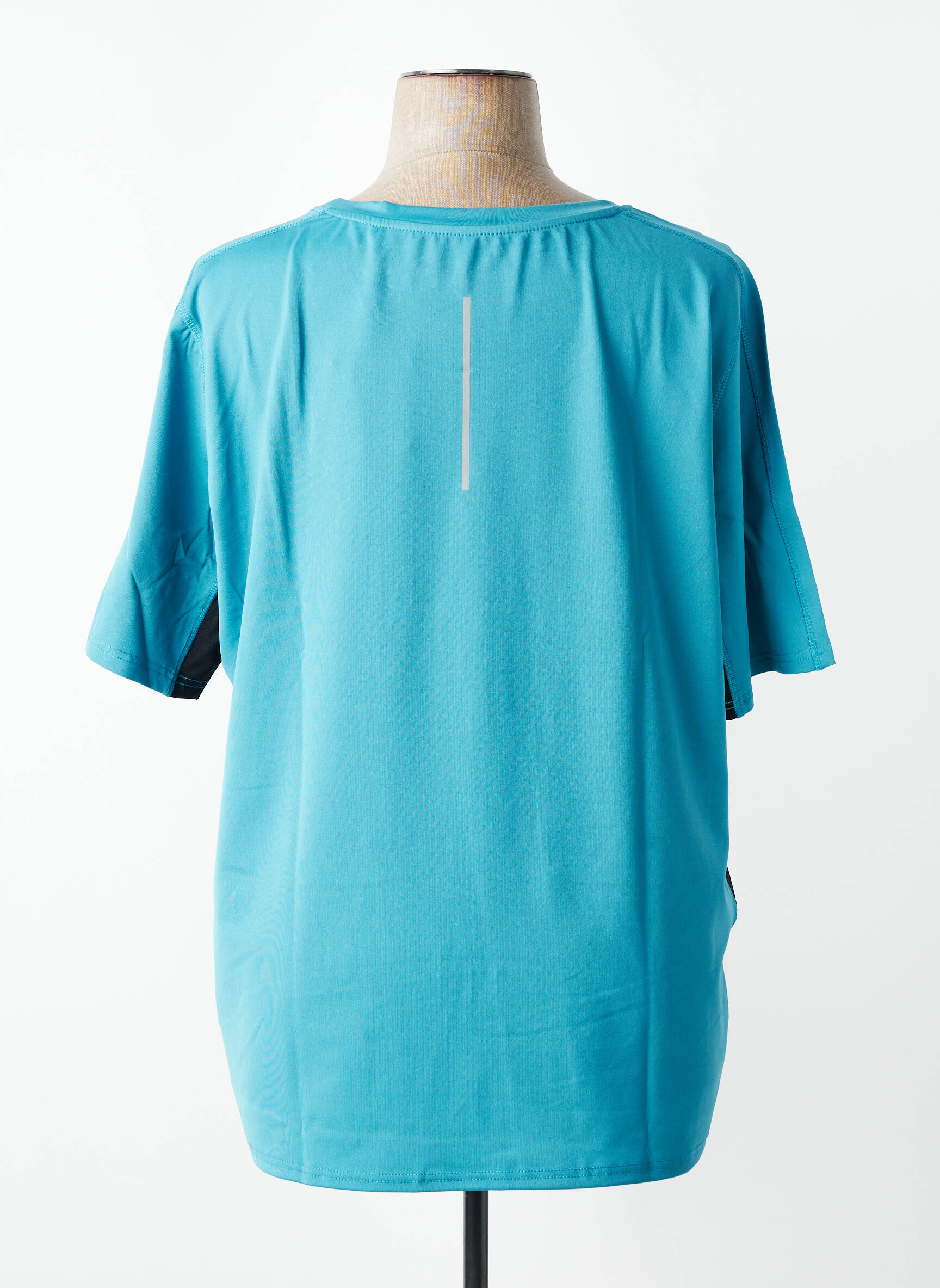 Tricou croială dreaptă mâneci scurte albastru SHEEGO femeie