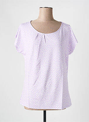 Tricou elasticitate mâneci scurte violet SHEEGO femeie