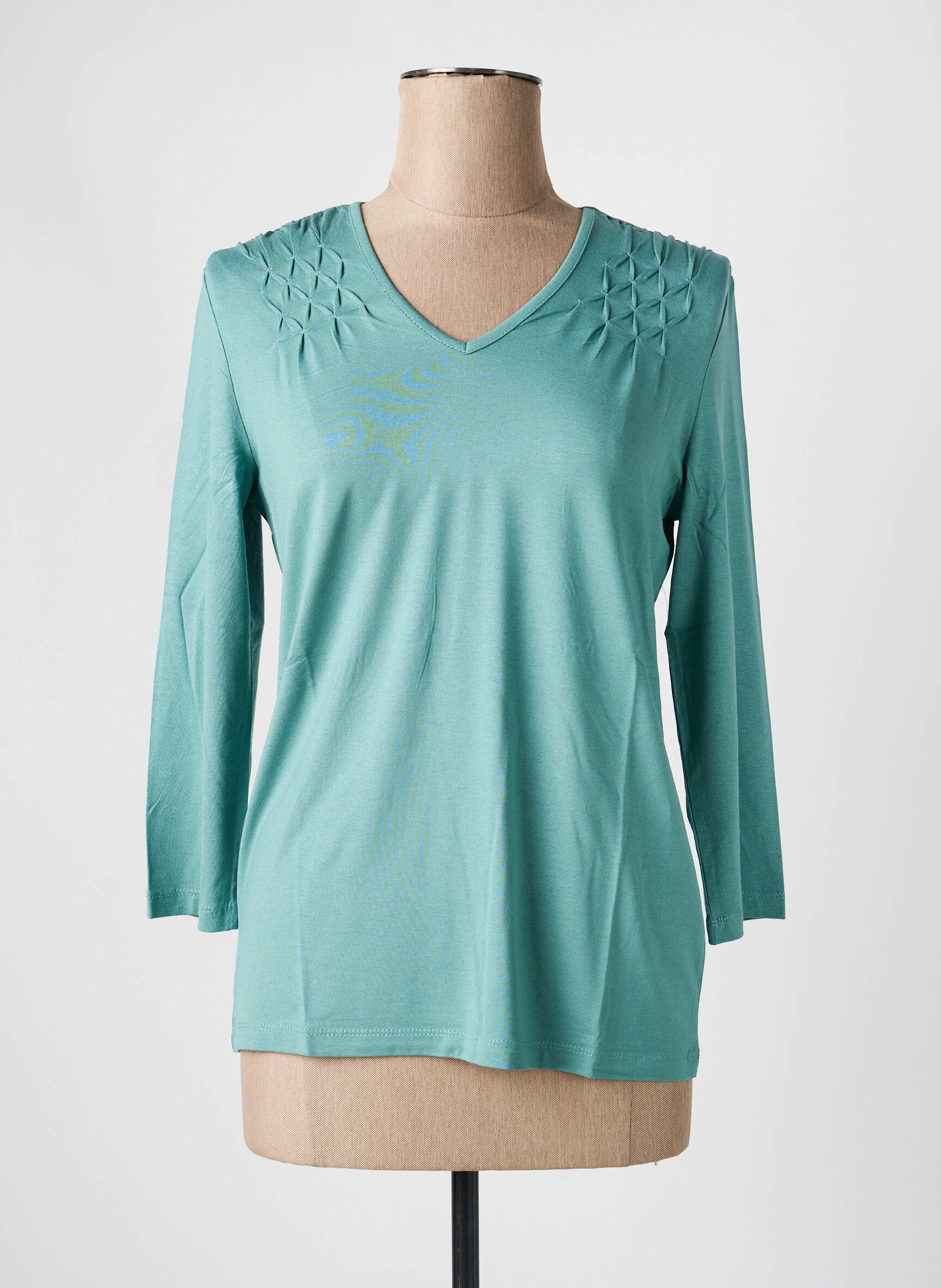Tricou mâneci 3/4 mâneci 3/4 verde LINEA TESINI femeie