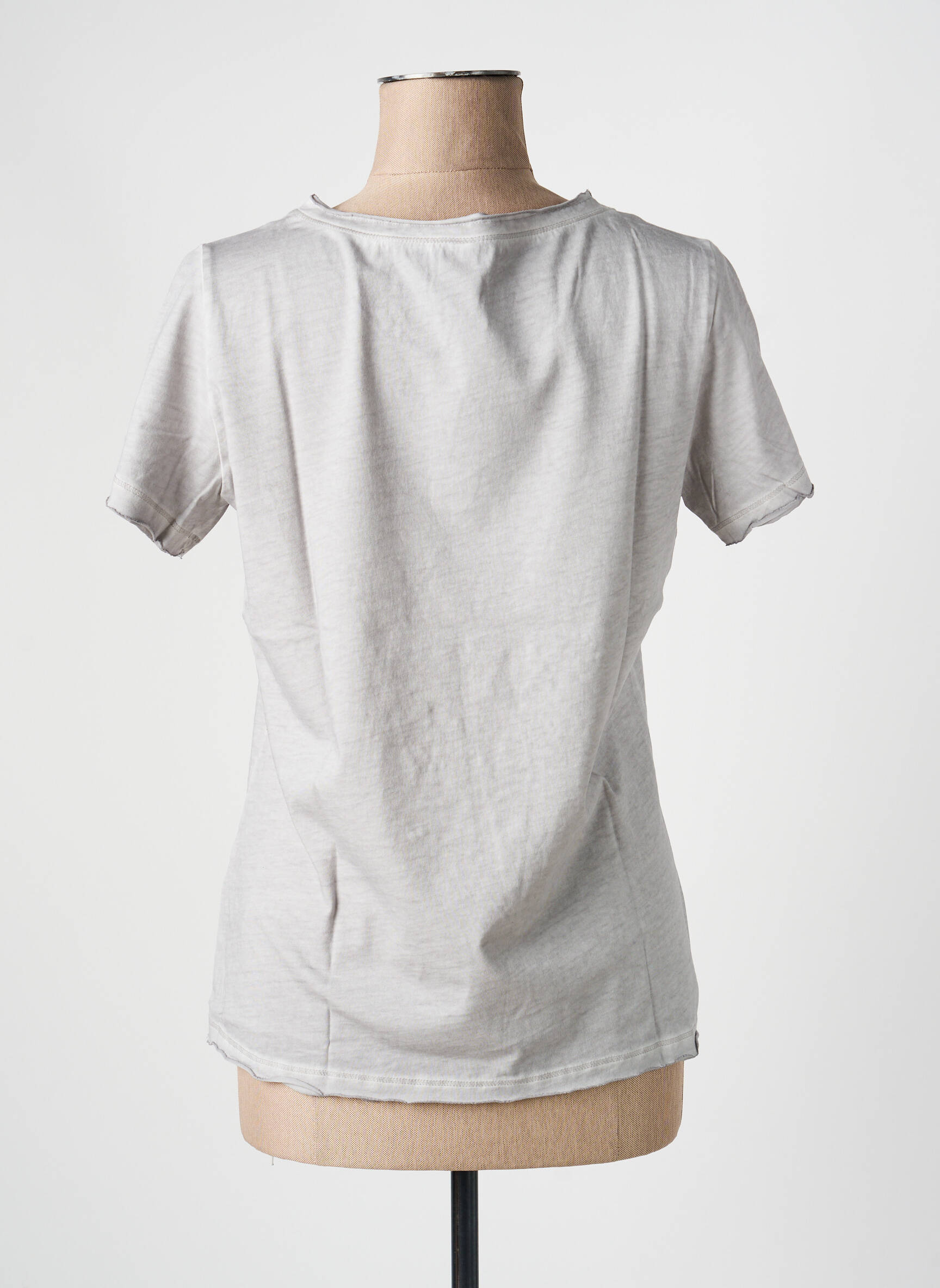 Tricou serigrafie cu strasuri mâneci scurte gri HEINE femeie