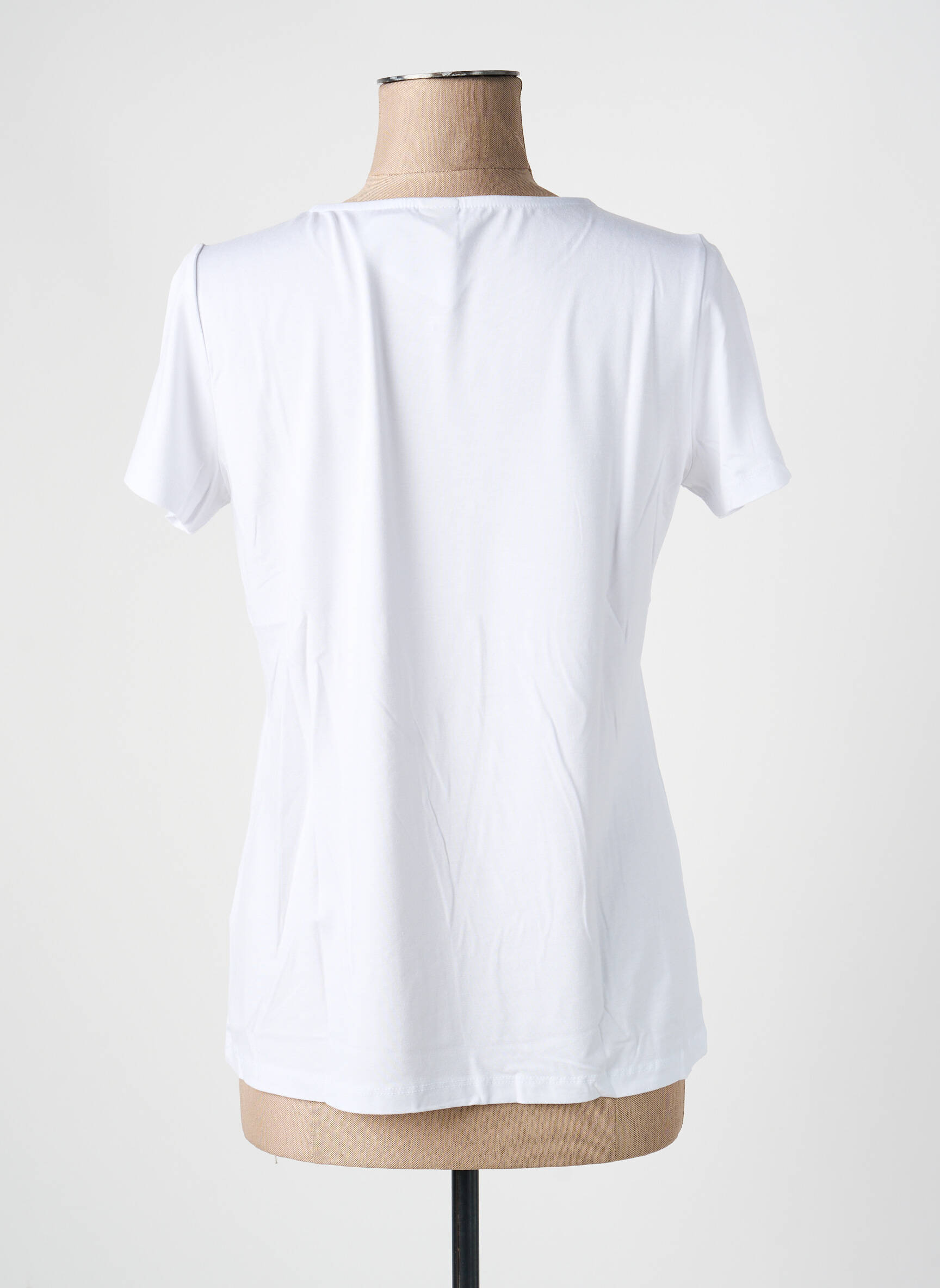 Tricou serigrafie cu strasuri mâneci scurte alb HEINE femeie
