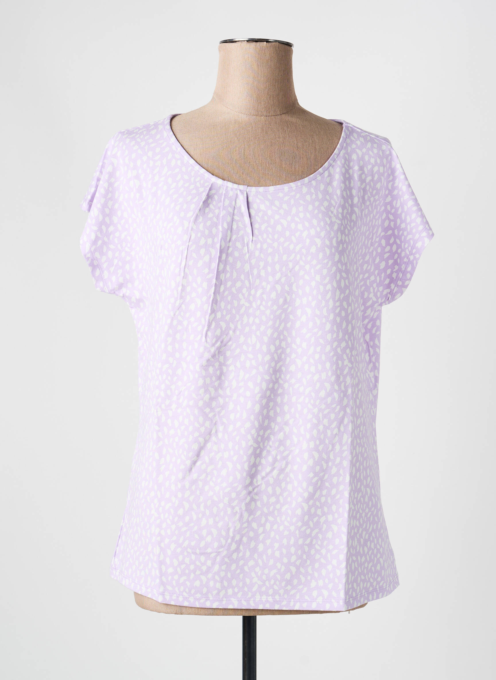 Tricou elasticitate mâneci scurte violet SHEEGO femeie