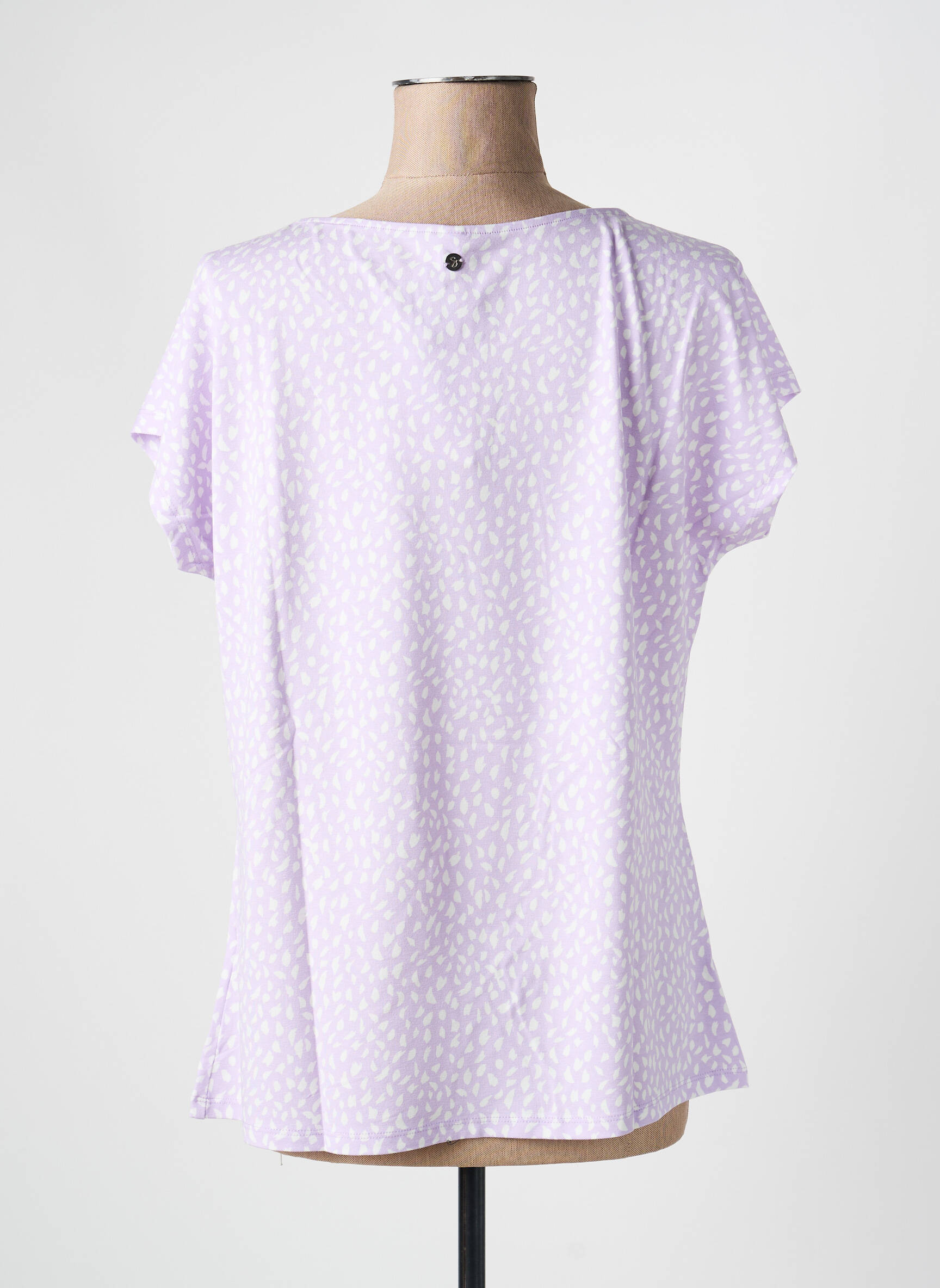 Tricou elasticitate mâneci scurte violet SHEEGO femeie