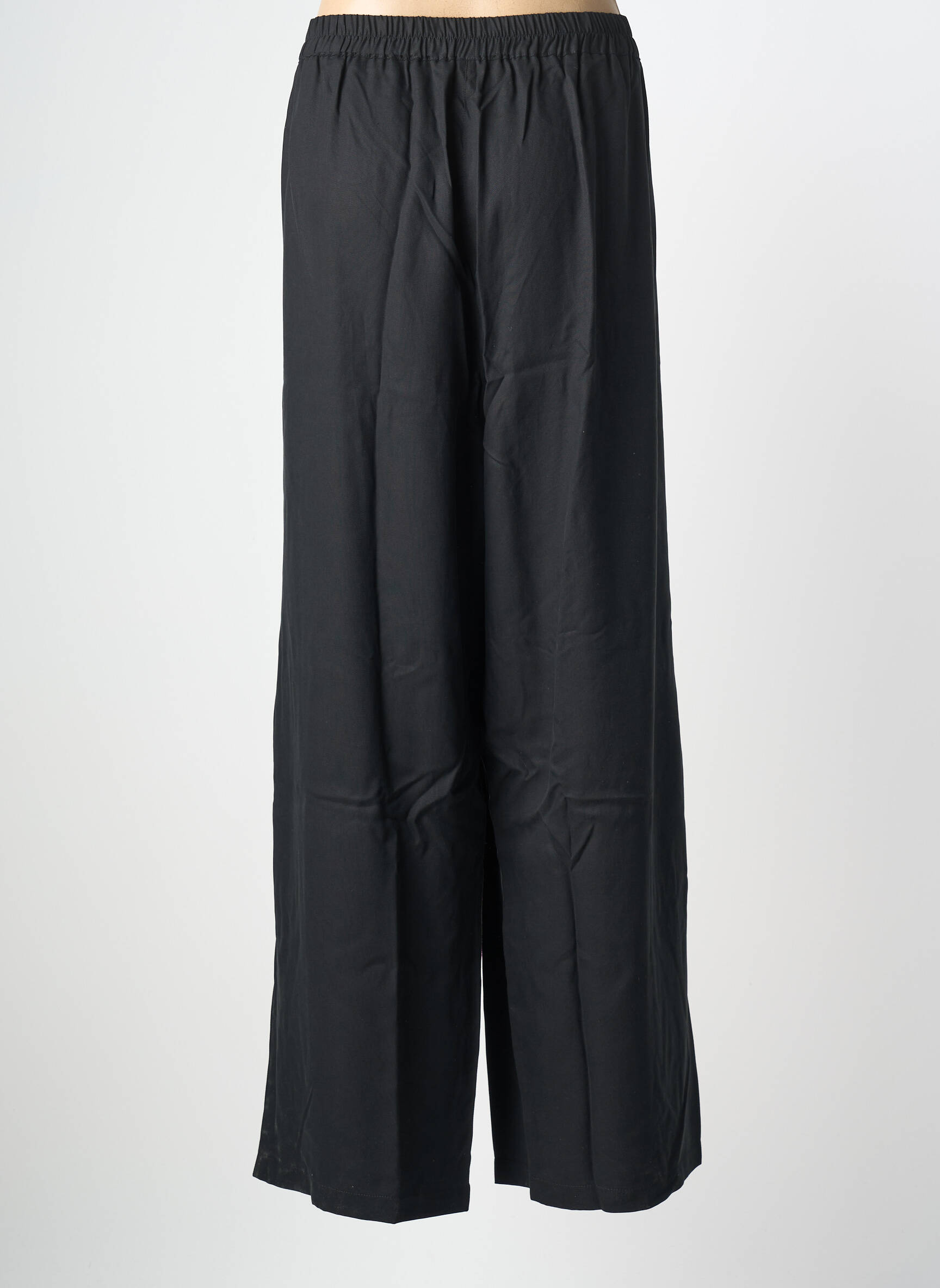Pantalon drept țesătură poplin mărime normală negru SHEEGO femeie
