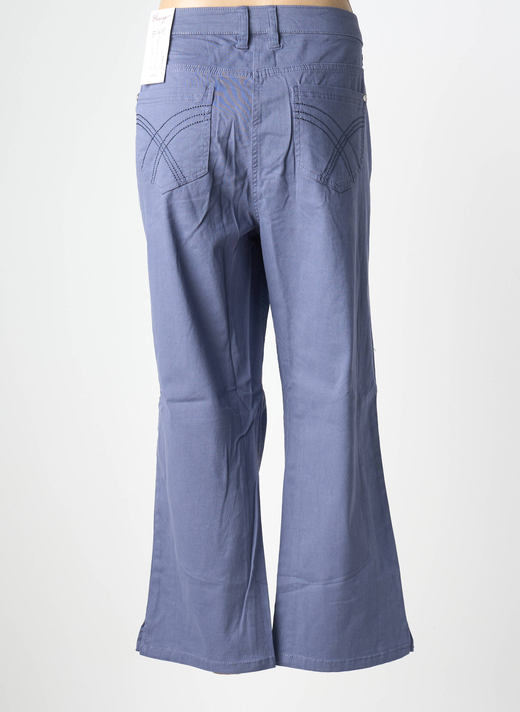 Pantalon drept elasticitate mărime normală albastru SHEEGO femeie