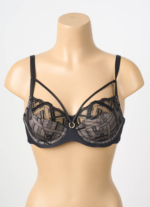 Sutien broderie sutien cupe întregi cu decolteu înalt negru CHANTELLE femme