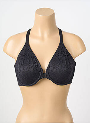 Sutien efect material satinat sutien cupe întregi cu decolteu înalt negru CHANTELLE femeie