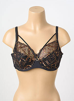 Sutien broderie sutien cupe întregi cu decolteu înalt negru CHANTELLE femeie