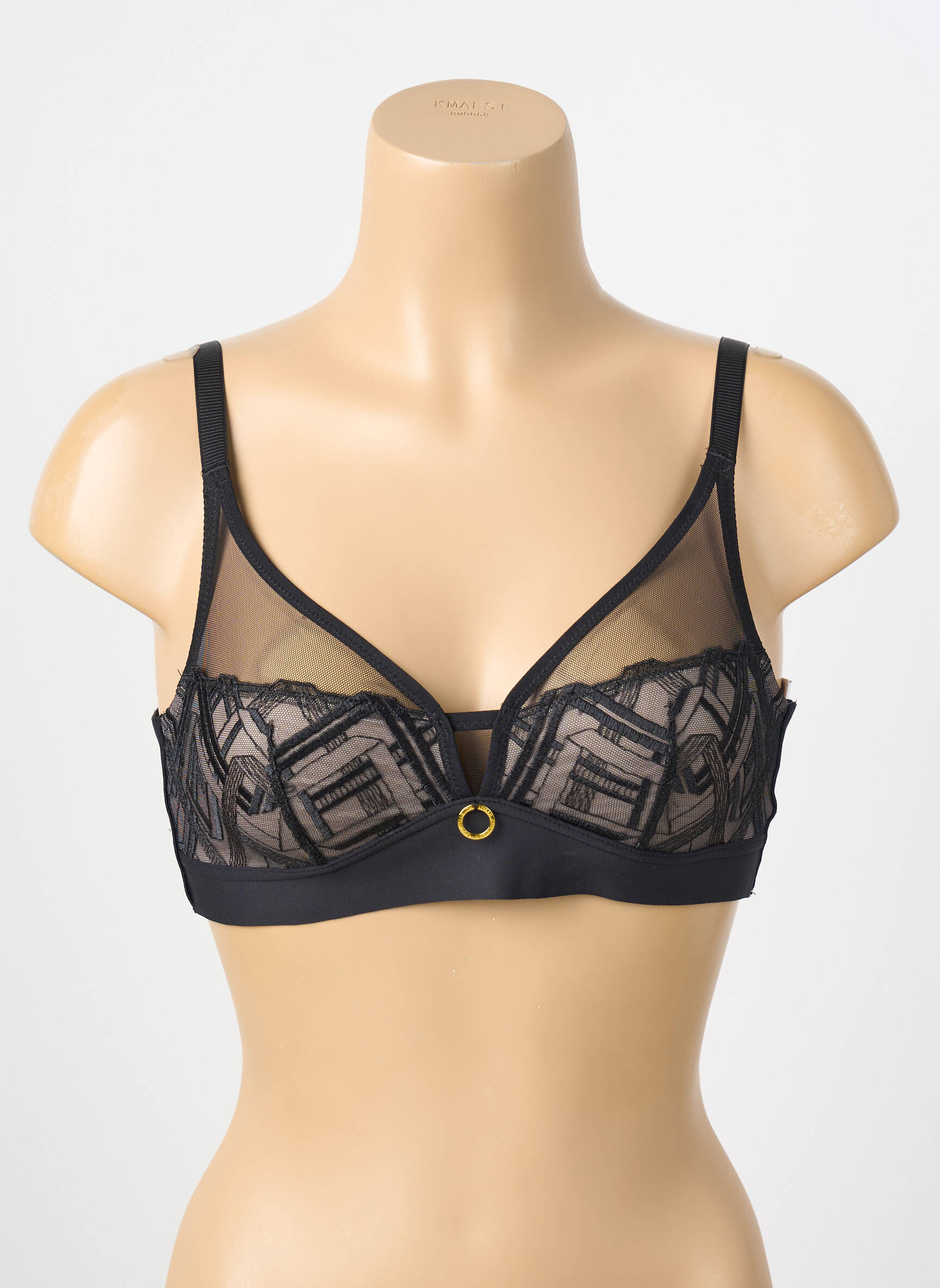 Sutien fără armatură top sutien modelat negru CHANTELLE femeie
