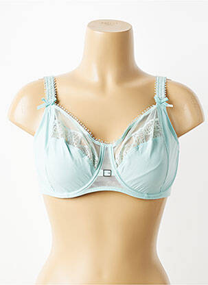 Sutien efect material satinat sutien cupe întregi cu decolteu înalt verde EMPREINTE femeie