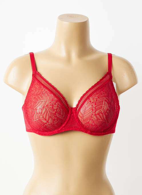 Sutien bretea multi poziție sutien cupe întregi cu decolteu înalt roșu SIMONE PERELE femme