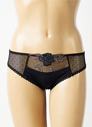 Chilot efect material satinat negru EMPREINTE femeie