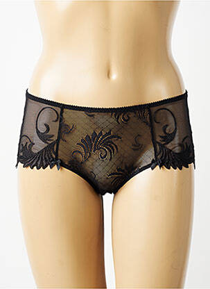 Shorty efect material satinat negru EMPREINTE femeie