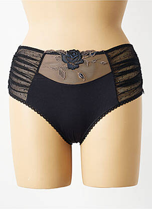 Chilot efect material satinat negru EMPREINTE femeie
