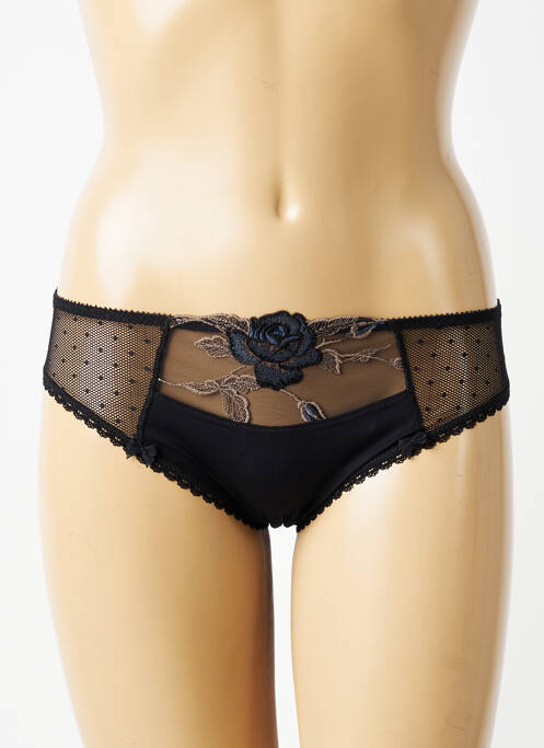 Chilot efect material satinat negru EMPREINTE femme