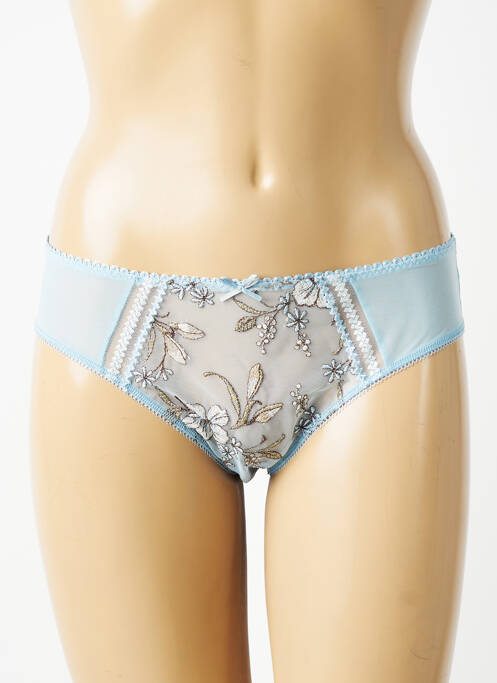 Chilot efect material satinat albastru EMPREINTE femme