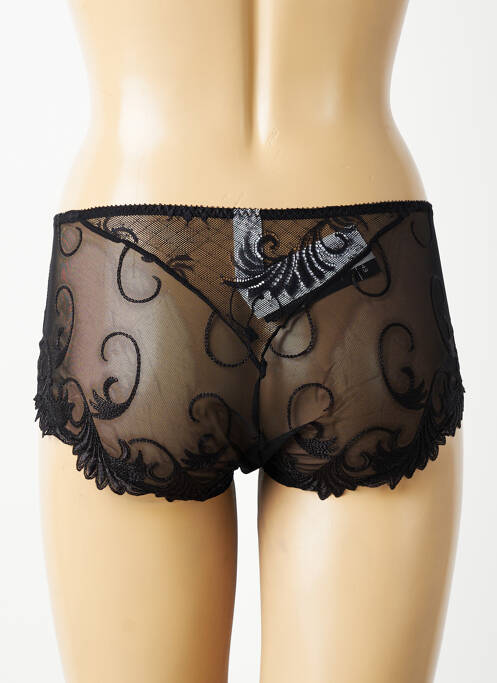 Shorty efect material satinat negru EMPREINTE femme