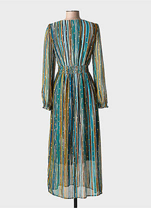 Rochie lungă mâneci lungi mâneci lungi albastru IKOONE&BIANKA femeie