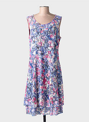 Rochie midi imprimeu floral fără mâneci albastru DIANE LAURY femeie