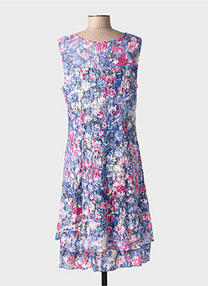 Rochie midi imprimeu floral fără mâneci albastru DIANE LAURY femeie