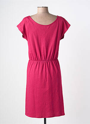Rochie midi mâneci scurte mâneci scurte roz KATMAI femeie