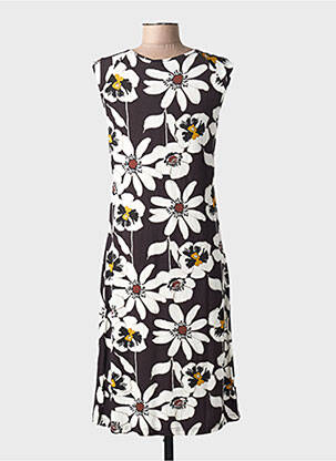 Rochie midi imprimeu floral fără mâneci negru TELMAIL femeie