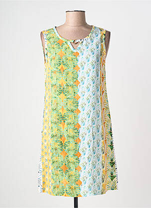 Rochie midi croială fluidă fără mâneci verde MASSANA femeie