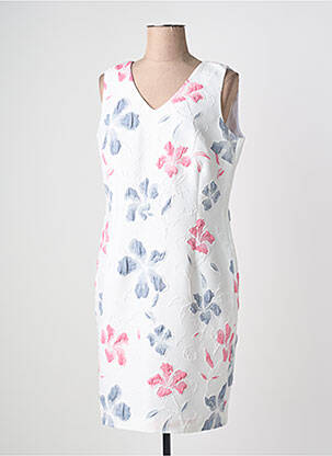 Rochie midi imprimeu floral fără mâneci alb GREGORY PAT femeie