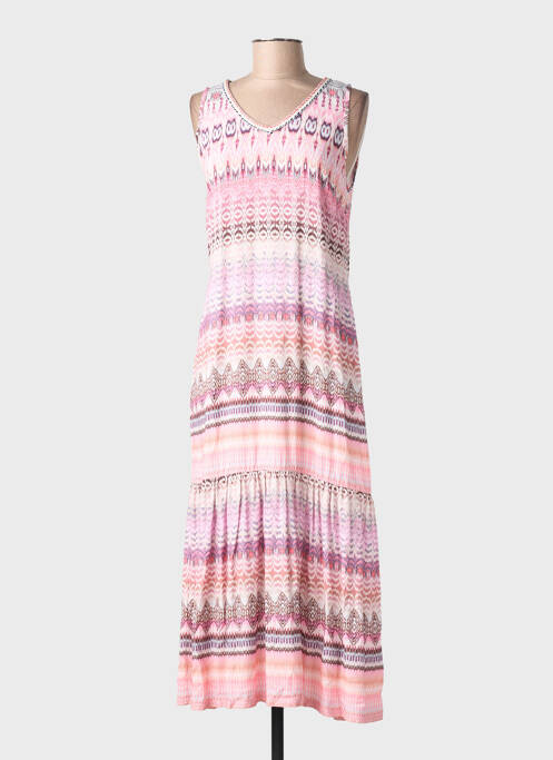 Rochie lungă fără mâneci fără mâneci roz MASSANA femme
